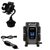 Samsung SGH-A226 Auto Cup Holder with Car Charger - Uses Gomadic TipExchange