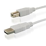 ハイパーツールズ USB2.0ケーブル Aタイプオス-Bタイプオス 2m ホワイト USB2-AMBM-2Mの画像