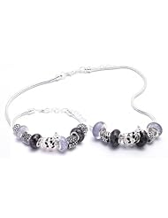 Giraffe Charm Bracelet and Necklace Gift Set Girls Pandora Style Gift Boxed
