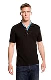 Lacoste Men's Short Sleeve Garment Washed Oversized Croc Pique Polo - Black (Medium)