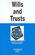 Wills and Trusts in a Nutshell (Nutshell Series)
