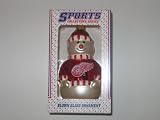 DETROIT RED WINGS 6 tall and 3 wide Blown Glass Snowman CHRISTMAS ORNAMENT