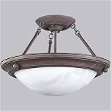 Progress Lighting Eclipse Cobblestone Two-Light Fluorescent Ceiling Light