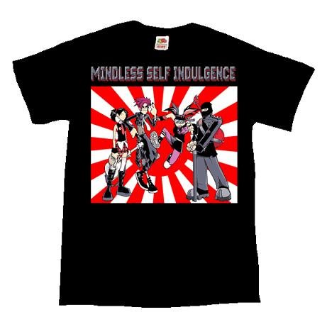 Click here to buy MINDLESS SELF INDULGENCE (MSI) - Cartoon - Black T-shirt.
