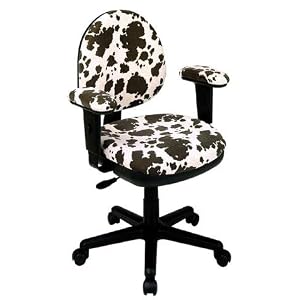 OSP Work Smart DH3412-243 Palomino Animal Print Office Desk Task Chairs with Padded Adj....