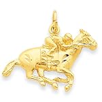 horse and jockey charm