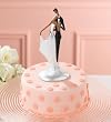 African American Wedding Cake Topper: Holding Bride & Groom African American