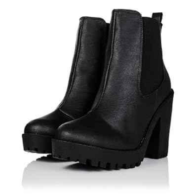Spy Love Buy PHYSICAL Chelsea Boots &agrave; Talons Larges Plateformes