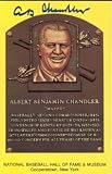 Happy Chandler Autographed Baseball HOF Plaque