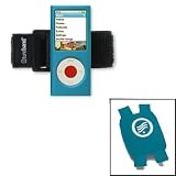 Tuneband and Shoe Pouch, Grantwood Technology's Armband, Silicone Skin and Screen Protector for iPod Nano, 4th Generation, Includes Shoe Pouch for Nike+iPod, Both TEAL BLUE