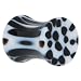 2 Gauge White And Black Animal Print Saddle Plug