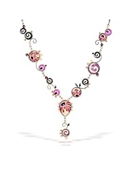 Wild Flower Necklace in Antique Lavender Tones from The Artazia Collection - N2210