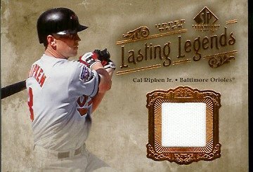 2005 SP Legendary Cuts Lasting Legends Cal Ripken Jr Jersey Baltimore Orioles Baseball Card - Mint Condition - Shipped In Protective ScrewDown Case!