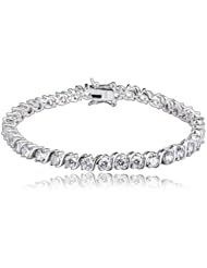 Cubic Zirconia And Sterling Silver Tennis Bracelet
