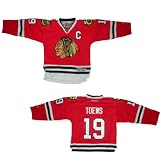 Boys NHL Chicago Blackhawks Toews #19 Hockey Jersey / Sweater with Embroidered Logo - Red & White
