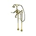 Rohl AKIT2101LCIB Kit Country Bath San Julio Floor Mounted Exposed Tub Shower Mixer Package with Metal Insert Handshower and Crystal Levers, Inca Brass