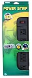 Prime PB001120 6-Outlet Power Strip with 10-Foot Cord and Metal Housing, Black