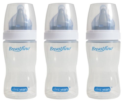 The First Years 3 Pack Breastflow Bottle, 9 Ounce