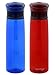 Contigo Autoseal Madison Water Bottle, 24 Ounce, Blue & Red (2 Pack)