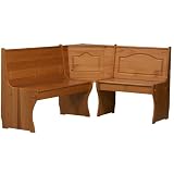 Office Products : Linon Chelsea Kitchen Nook Corner Unit, Honey Pine