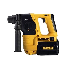 Dewalt DC223KC 24 Volt SDS Hammer Drill with 3 Ni-Cad Batteries 2.0 Ampere-Hours