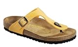 Birkenstock thongs Gizeh from Birko-Flor in Citrine with a regular insole