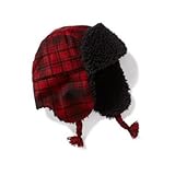 オールドネイビー OLD NAVY/ シェルパ-ラインドバッファロー-プラッドトラッパーハット レッド バッファロー チェック 小物 L/XL【並行輸入】