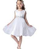 (コ-ランド) Co-land 発表会 フォーマル キッズドレス ノースリーブ 結婚式 子供ワンピース 女の子 女児 純色 ラインストーン飾り ガールズ ベビー 入園式 演奏会 ホワイト 160