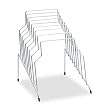 Fellowes Step File, Eight Sections, Wire, 10.125 Inches Width x 12.125 Inches Depth x 11.875 Inches Height, Silver (72604)