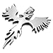 Men's Stainless Steel Pendant Necklace Silver Phoenix Bird Firebird Biker -with 23 inch Chain