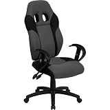 Flash Furniture Gray and Black Mesh Race Car Style Office Task Chair