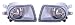 VOLVO V50 2004-8/2008 FRONT FOG LIGHTS / LAMPS 1 PAIR