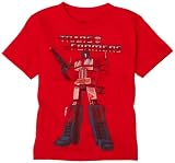 JEM Boys 2-7 Classic Optimus Tee,Red,Large