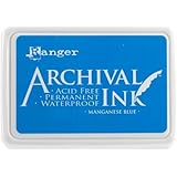 Ranger AIP-30454 Archival Inkpad, Manganese Blue