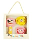 Paul Frank 2 Pacifiers & Clip Gift Set - blue/yellow, one size