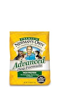 Newman's Own Advanced Dog Formula for Active or Senior Dogs, 12.5-Pound Bag
