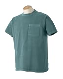 Authentic Pigment Dyed & Direct Dyed Ringspun Pocket T-Shirt - BLUE GRANITE - X-Large