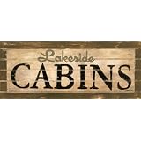 Art4Kids Lakeside Cabins Mounted Art Print -20x08 by Art4Kids