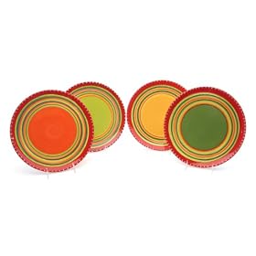 Buy Certified International Hot Tamale Dinner Plate, Set of 4 Assorted Designs