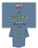Skydiver - Life is Crap T-shirt Short Sleeved 100% Cotton
