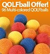 QOLFballs (96 BULK multi colored balls)