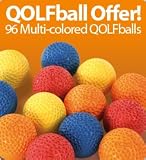 QOLFballs (96 BULK multi colored balls)