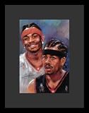 Allen Iverson (Denver Nuggets Montage) Sports Black Wood-Mounted Poster Print - 11