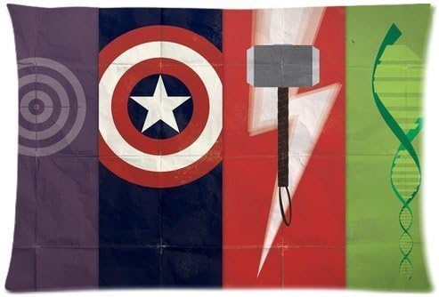 Stylish Comics Huperheroes Logo Custom Queen Size Pillowcase DIY Pillowslips Roomy in Size 20 * 30 Inch by DKEI