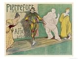 Poster Depicting Entertainers, Singers Commedia del Arte Art Giclee Poster Print by H.G. Ibels, 32x24