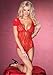Leg Avenue Women's Floral Lace Backless Sleeve Teddy