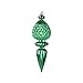 Vickerman 377710 - 7.5" Green Glitter Finial Christmas Tree Ornament (3 pack) (M155004)