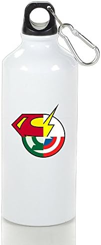 Hero Film Logo Portable Aluminum Sports Water Bottle White With Carabiner Hook,400-600ml /6.5OZ