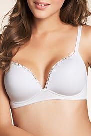 Non-Wired Lace Padded T-Shirt Bra with Modal [T33-3019-S-BGHF]