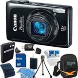 Canon PowerShot ELPH 510 HS Black Digital Camera 16GB Bundle